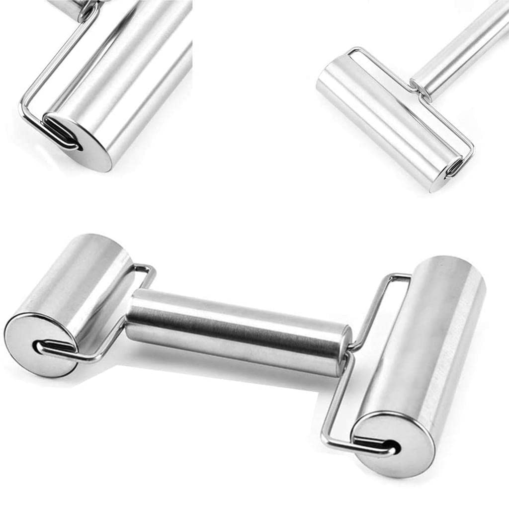 3 Rodillos de Acero Inoxidable de para Obtener Pasteles Perfectamente Lisos Y con Un Impecable.