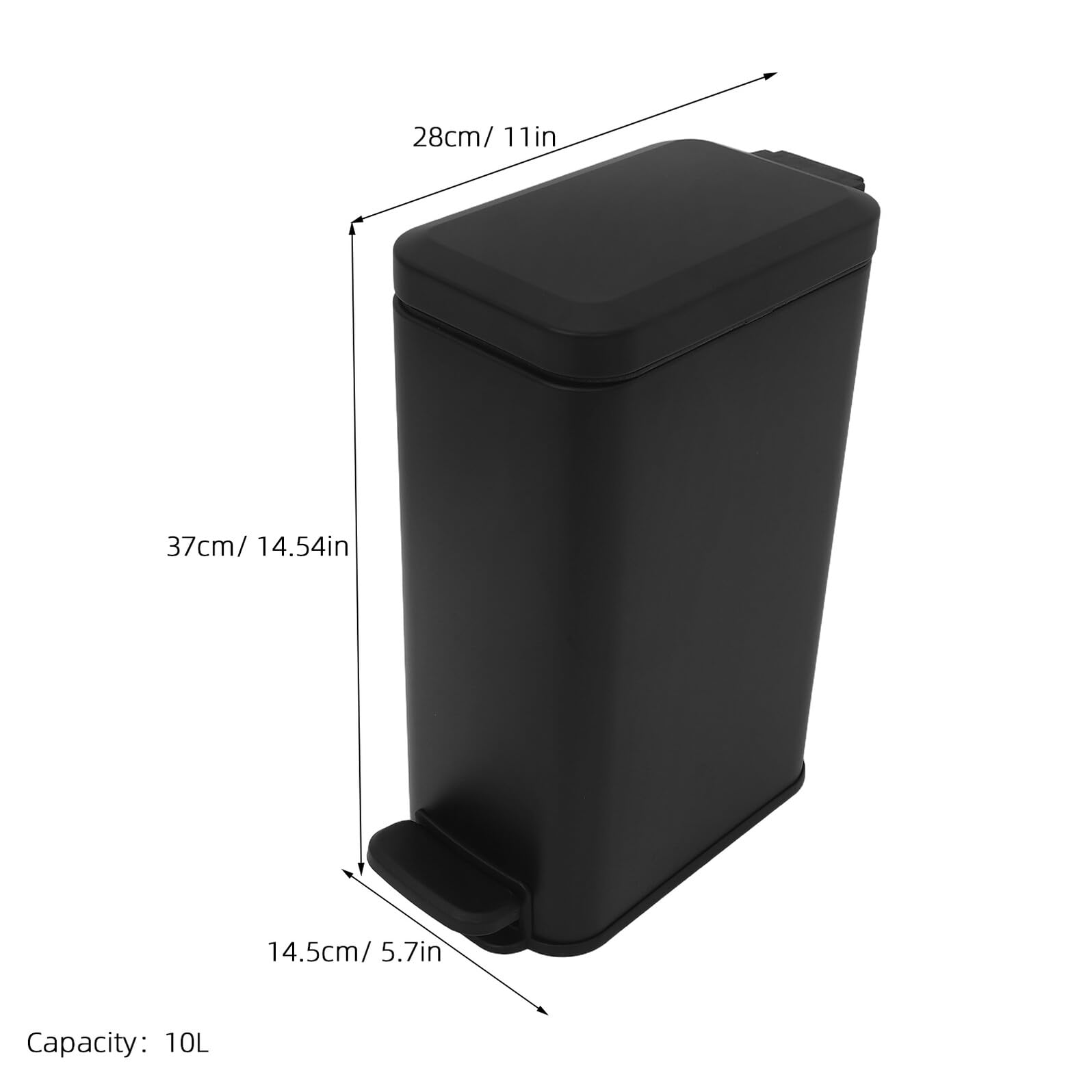 Papelera de Acero Inoxidable con Pedal y Tapa Integrada Cubo de Basura Delgado para Cocina y Oficina Contenedor Moderno y Versátil para Residuos Hogar y Espacios Pequeños