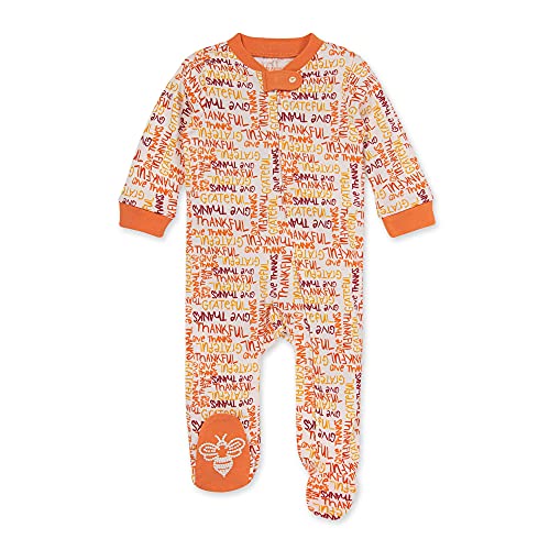 Image of Burt's Bees Baby Girls' Pajamas, Zip Front Non-slip Footed Pjs, 100% Organic Cotton and Toddler Sleepers