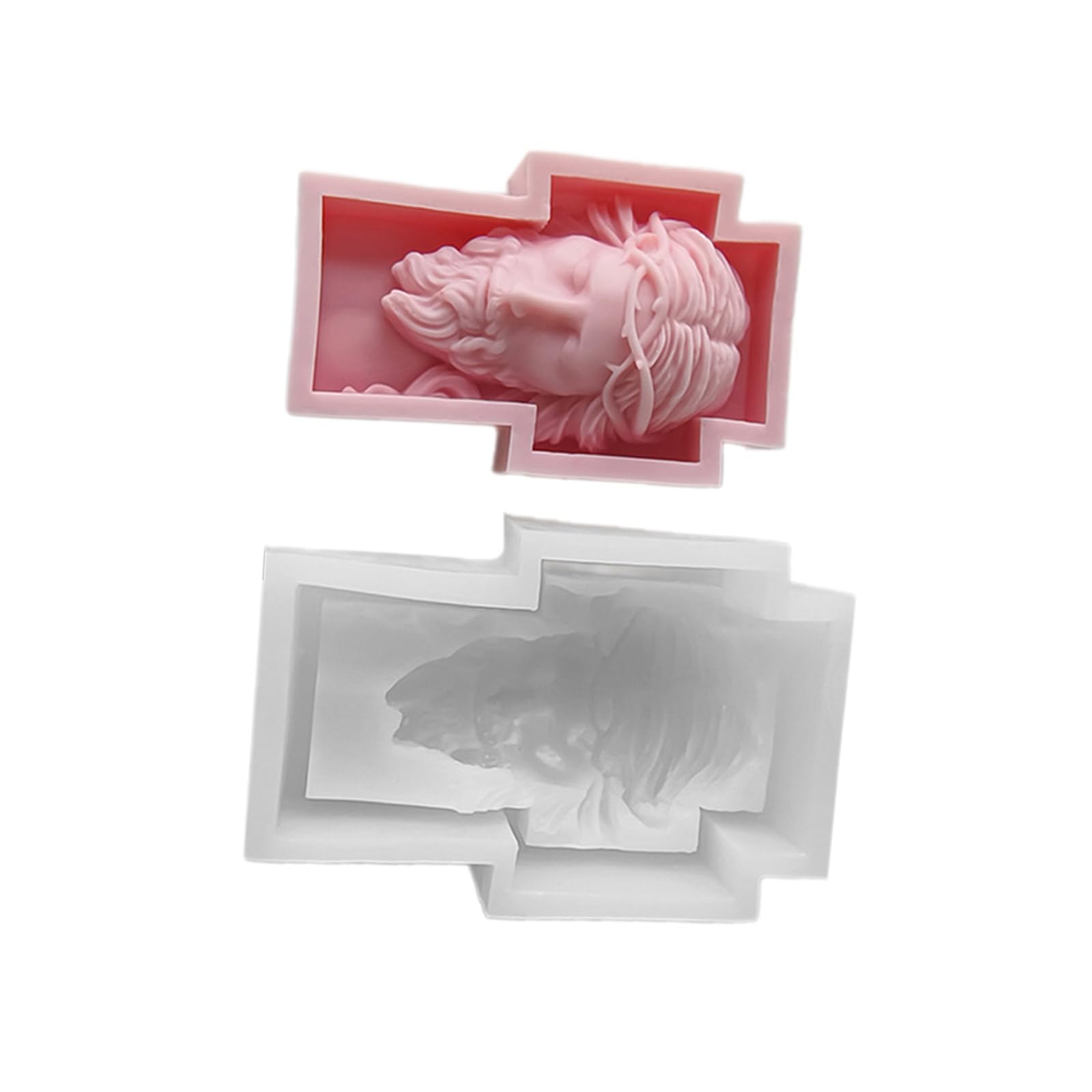 3D Cruces Estatua Molde de Silicona Único Busto Escultura Vela Moldes Resina Gitana Forma Mano Regalo Hecho A Mano Para Artesanía