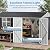 AirWire 12x10 FT Outdoor Metal Storage Shed with Window, Heavy-Duty Galvanized Steel Tool Shed with Lockable Doors, Waterproof Garden Shed for Backyard, Patio, Lawn, Black