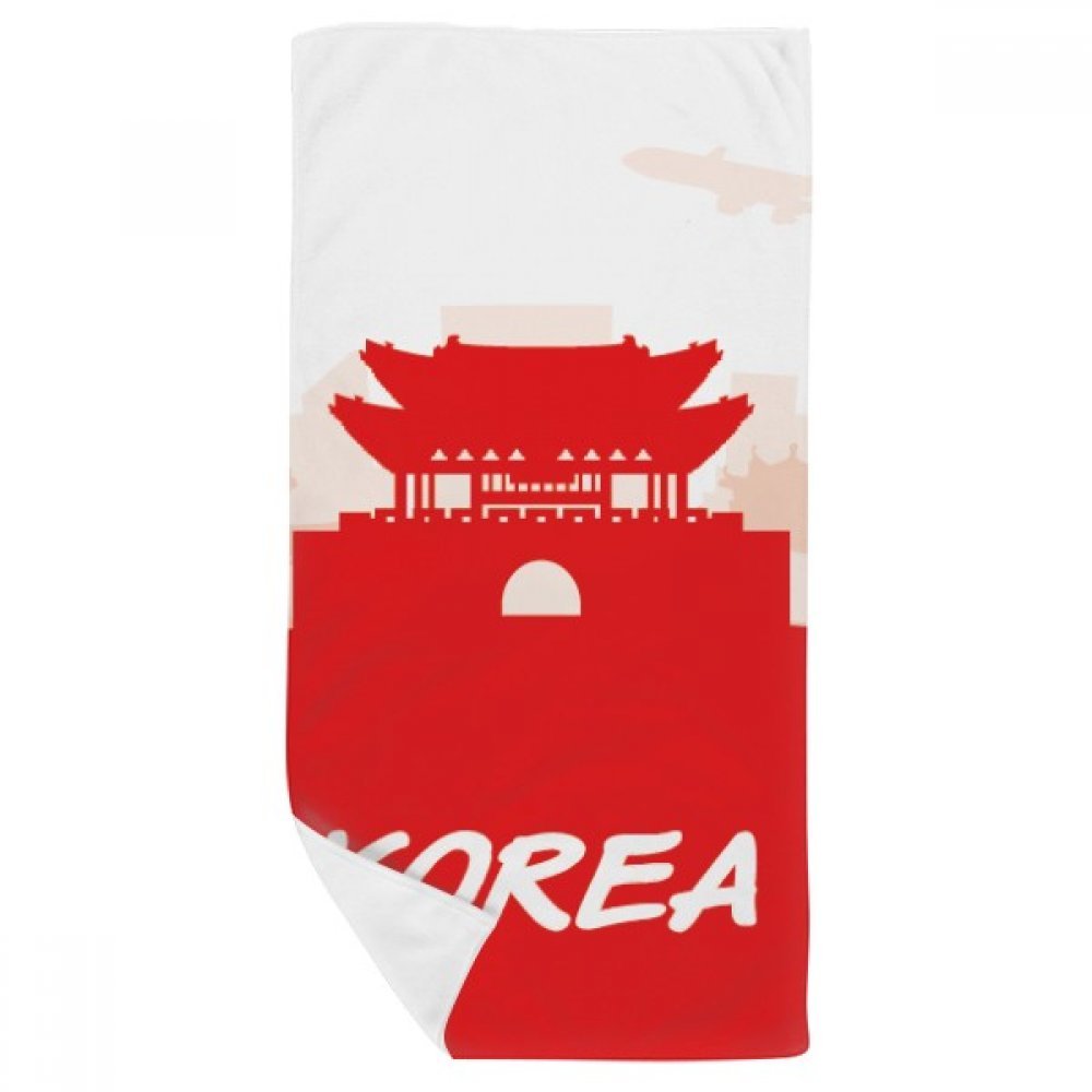 Serviette de bain silhouette rouge linge de toilette aux finitions soignées