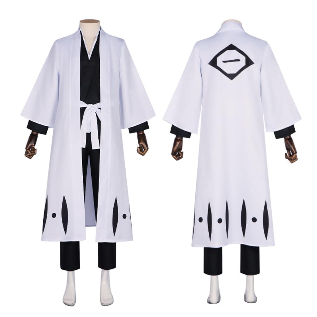 VintageCos Men's Division Captain Cosplay Costume Set Anime Kuchiki Byakuya Uniform Suit