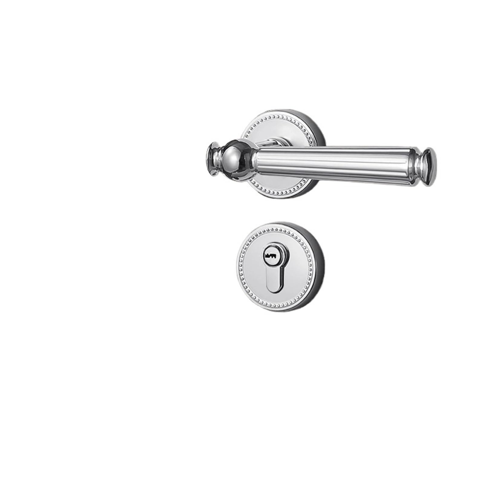 Serrure de porte dorée et chromée au design luxe pour intérieur chic