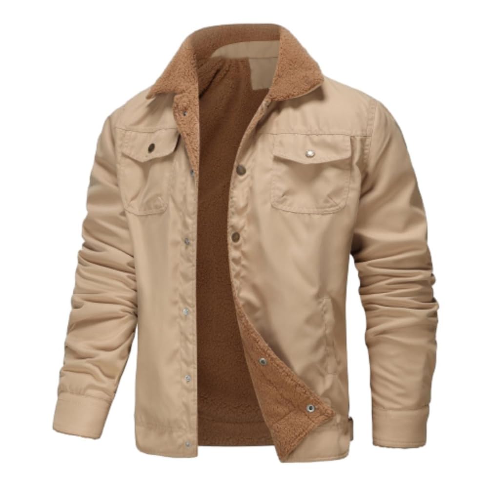 NITRY Men Jacket Men Classic Fashion All-Match Transition Jacket Men Temperament Trend Business Work Jacket Men Casual Lapels Solid Color Long Sleeve Jacket