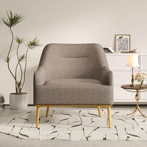 Sillón moderno Chenille Marrón