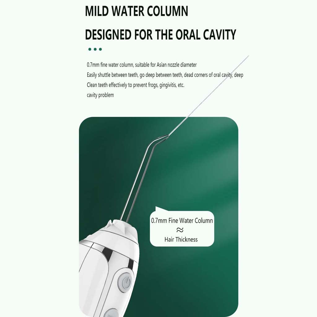 TJH Idropulsore, Denti puliti, irrigatore Orale Dentale Professionale Senza Fili - Serbatoio d'Acqua da 300 ml, Ricaricabile, Impermeabile Ipx7 5 modalità per Pulizia di Denti, apparecchi ortodontici