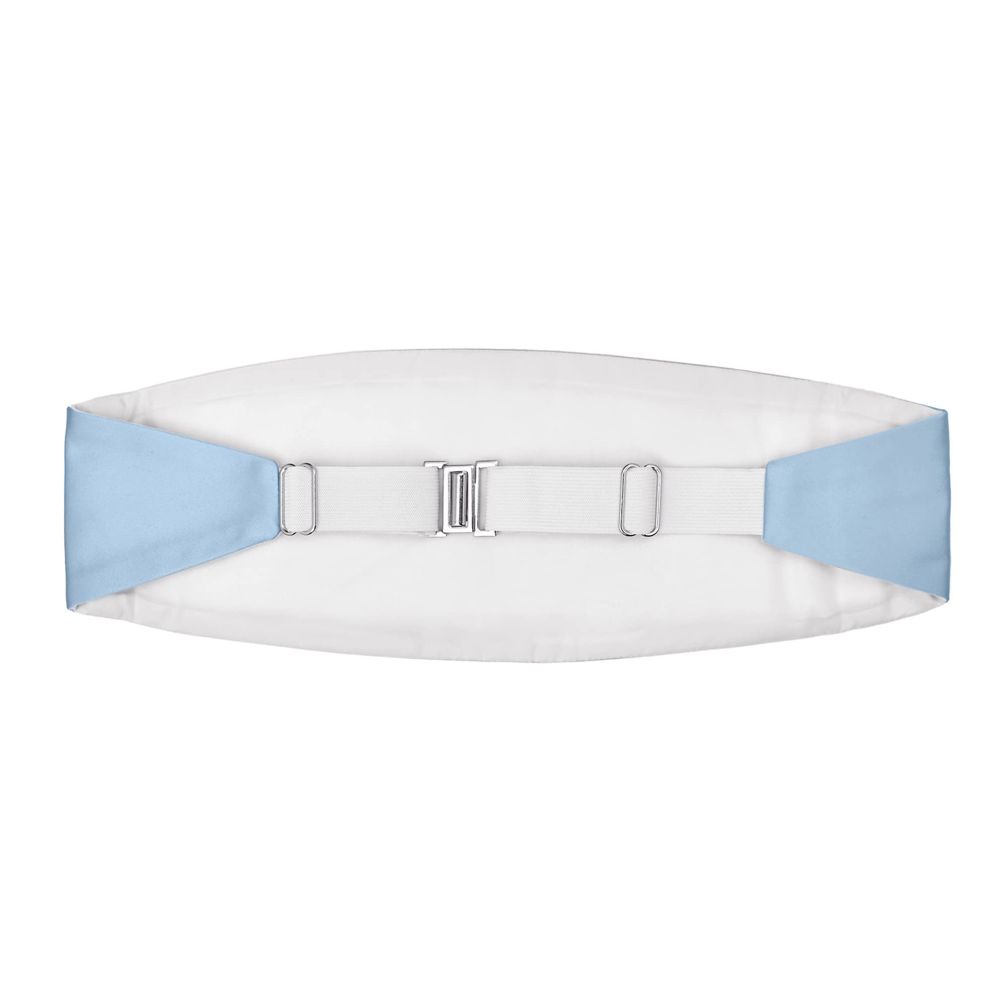 Jacob Alexander Men's Solid Color Cummerbund - Sky Blue