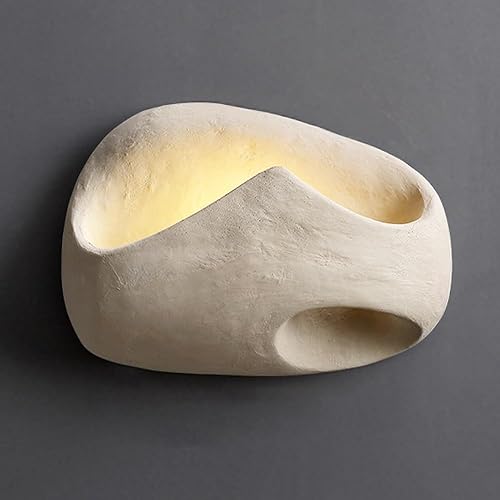 Moderno aplique de pared de cemento vintage, pantalla de hormigón, iluminación interior, lámpara de noche para dormitorio, sala de estar, decoración