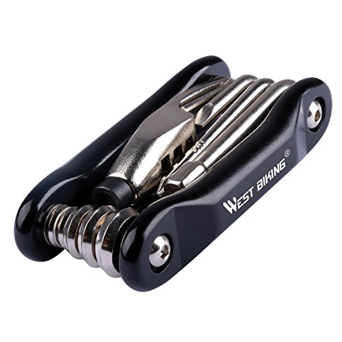 West Biking Bike Multi Fixing Tools, Carbon Steel Portable Compact Multifunctional Mountain Bike