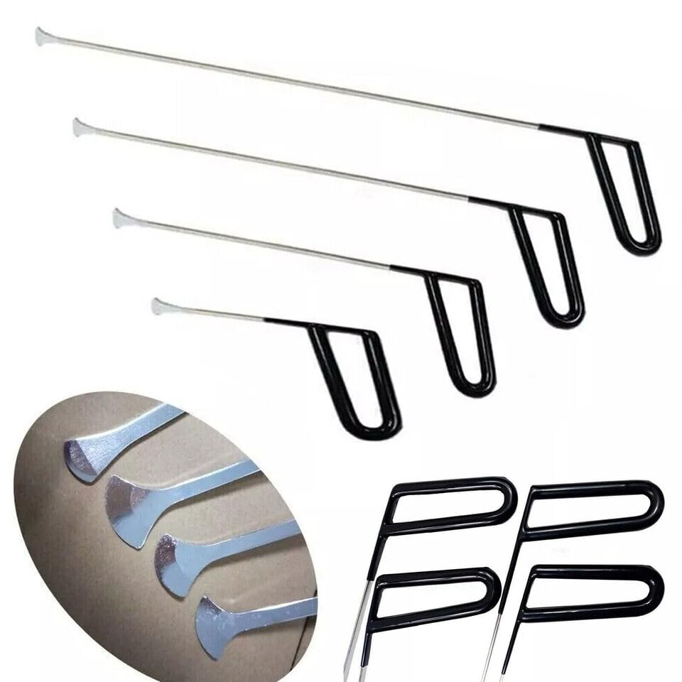 Whale Tail 4 Pcs PDR Tools Dent Repair Rod Hail Damage Removal Car Auto Body