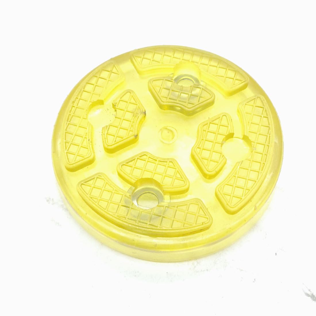 HNZZQFR 1PC Lift Rubber Mat Floor Mat Lift Accessories Yellow Two Eyes Round Rimmed Rubber Mat