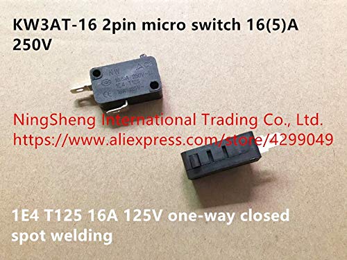Original new 100% KW3AT-16 2pin micro switch 16(5) A 250V 1E4 T125 16A 125V one-way closed spot welding