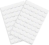 Vista 1 de Pegatinas autoadhesivas para agujeros de tornillo, tapas de cubierta de PVC, a prueba de polvo, para muebles de madera, 0.827 in, 2 hojas/108 Blanco