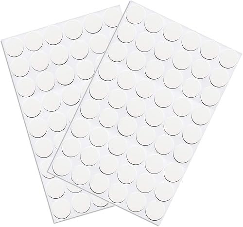 Pegatinas autoadhesivas para agujeros de tornillo, tapas de cubierta de PVC, a prueba de polvo, para muebles de madera, 0.827 in, 2 hojas108