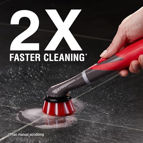 Image of Rubbermaid Reveal Power Scrubber 18-Piece Kit,Cordless Electric Battery Powered Scrub Brush,Water Resistant,for Home /Kitchen /Bathroom /Grout /Tile /Shower /Tub,(Pack of 12)