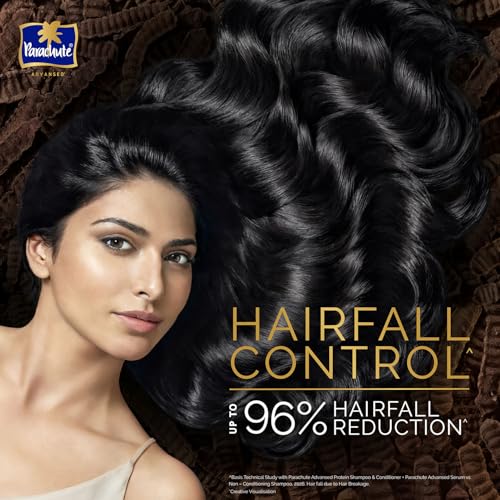 Image of Parachute Advansed Protein Shampoo with Coconut Milk & Shikakai | Up to 96% Hair Fall Reduction & up to 23X Hair Fall Control | Protein Lock Technology | Paraben free | For Men & Women | 1.2L