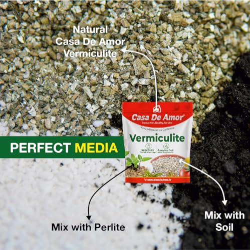 Casa De Amor Vermiculite for Gardening | Lightweight Soil Additive for Aeration & Moisture Retention | Ideal for Seed Germination, Potting Mix & Hydroponics | 900 gm