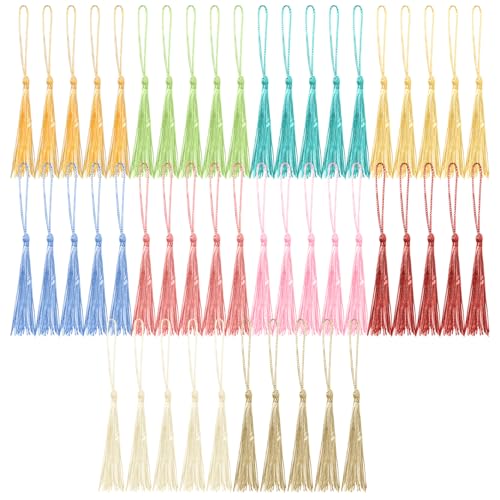 Tassels Bookmark Tassels for Jewelry Making Silky Handmade Soft Tassel for Keychain Making Bookmarks Mini Tassel for Crafts DIY Projects Dress Decoration Gift Tag 13cm