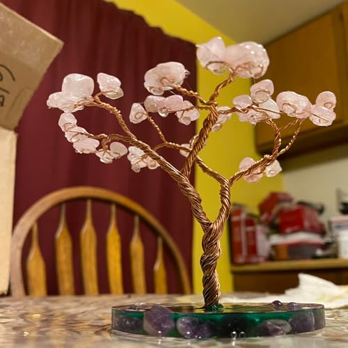 Image of 1lb Rose Quartz Crystals, Vase Filler Stones, Pink Crushed Rose Quartz Chips, Decorative Marbles for Vases, Pebbles for Indoor Plants, Gravel for Fish Tank Aquarium