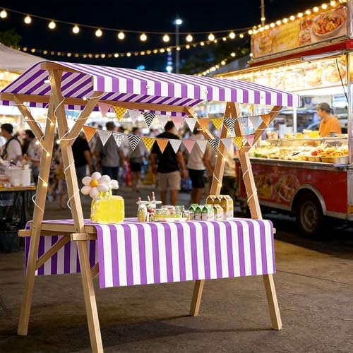 Chariot de vente mobile portable avec auvent et stand bois de foire