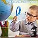 Lewtemi 6 Pack Kids Science Learning Toys Kids Magnifying Glass with Stand Easy Grasp Jumbo Magnifiers 3X Magnification Exploration Preschool Learning Toys for Reading Book Map Insect (Multicolor)