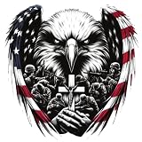 Patriotic American Eagle Military Stickers Vinyl Decal, 6 Inch