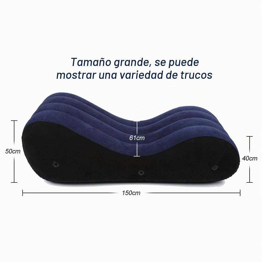 Roluck Cama Sexual con Esposas, Almohada Inflable, Colchón Inflable, Cojín Lumbar con Bomba Eléctrica, Sofá Cama Sexual para Parejas, Muebles Sexuales, Juguetes Sensuales Pareja