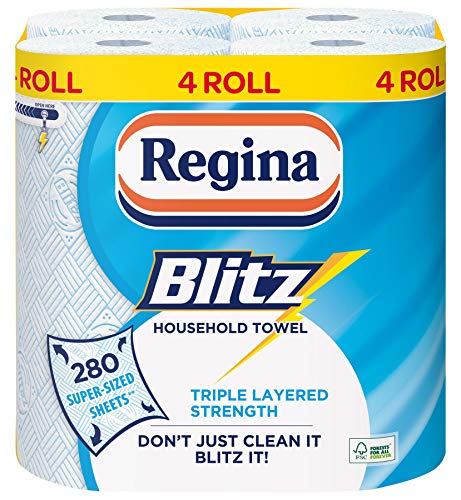 Regina Blitz Household Towel 3-Ply 280 Sheets (Pack of 4)