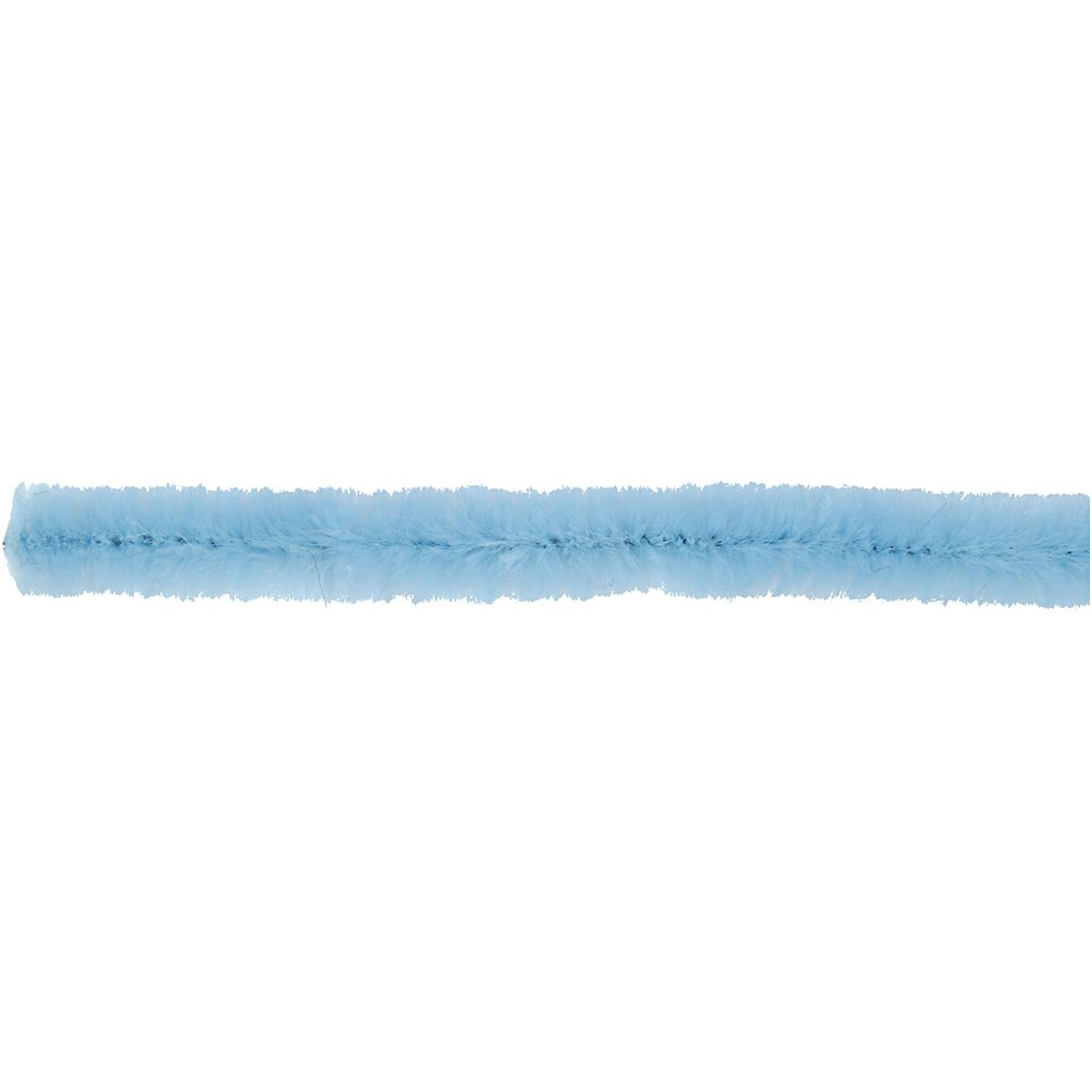 Pipe Cleaners, thickness 6 mm, L: 30 cm, blue, 50pcs