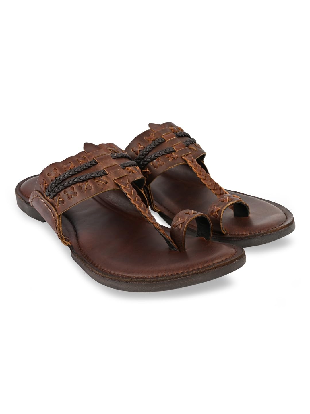 Men Stylish Leather Kolhapuris-image-25
