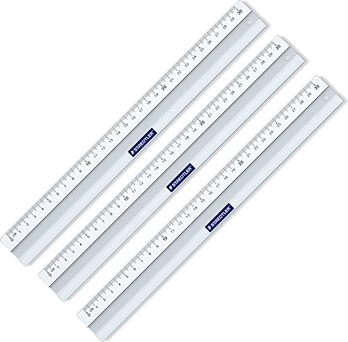 3 Stück Staedtler 563 Lineal Metall (30cm)