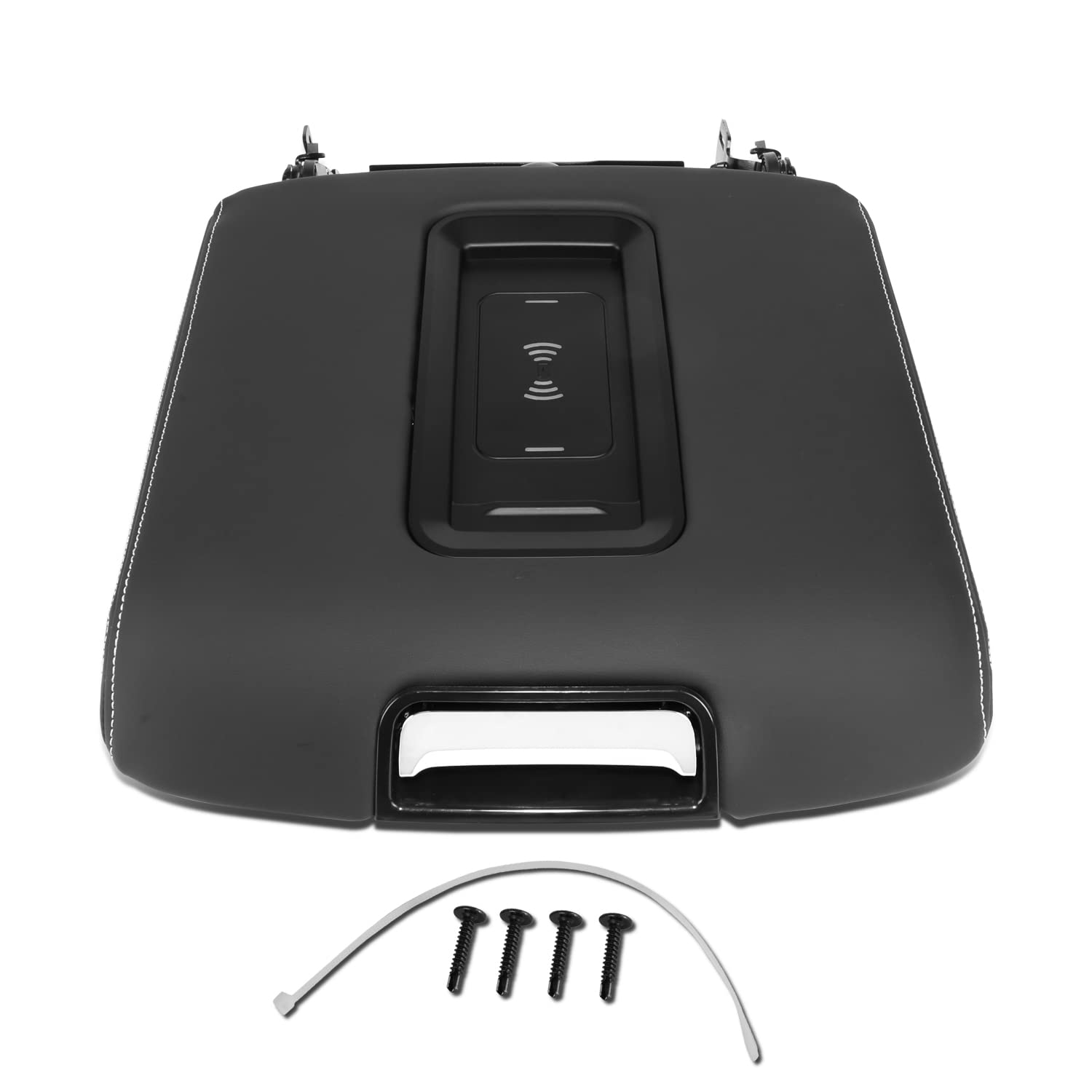 DNA MOTORING GECS-011-BK Front Center Console Lid Armrest Cover Compatible with 2015-2017 Tahoe/Yukon, 2015-2020 Suburban/Yukon XL