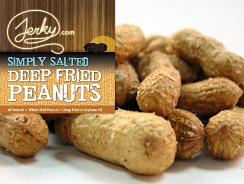 Jerky.com’s Whole Deep Fried Simply Salted Peanuts, Bulk 3 Pack, Eat Them Shell