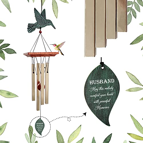 Image of ASTARIN Memorial Custom Wind Chimes for Loss of Loved One, Wind Chimes for Patio Yard Decor, 24'' (Condolences-8)