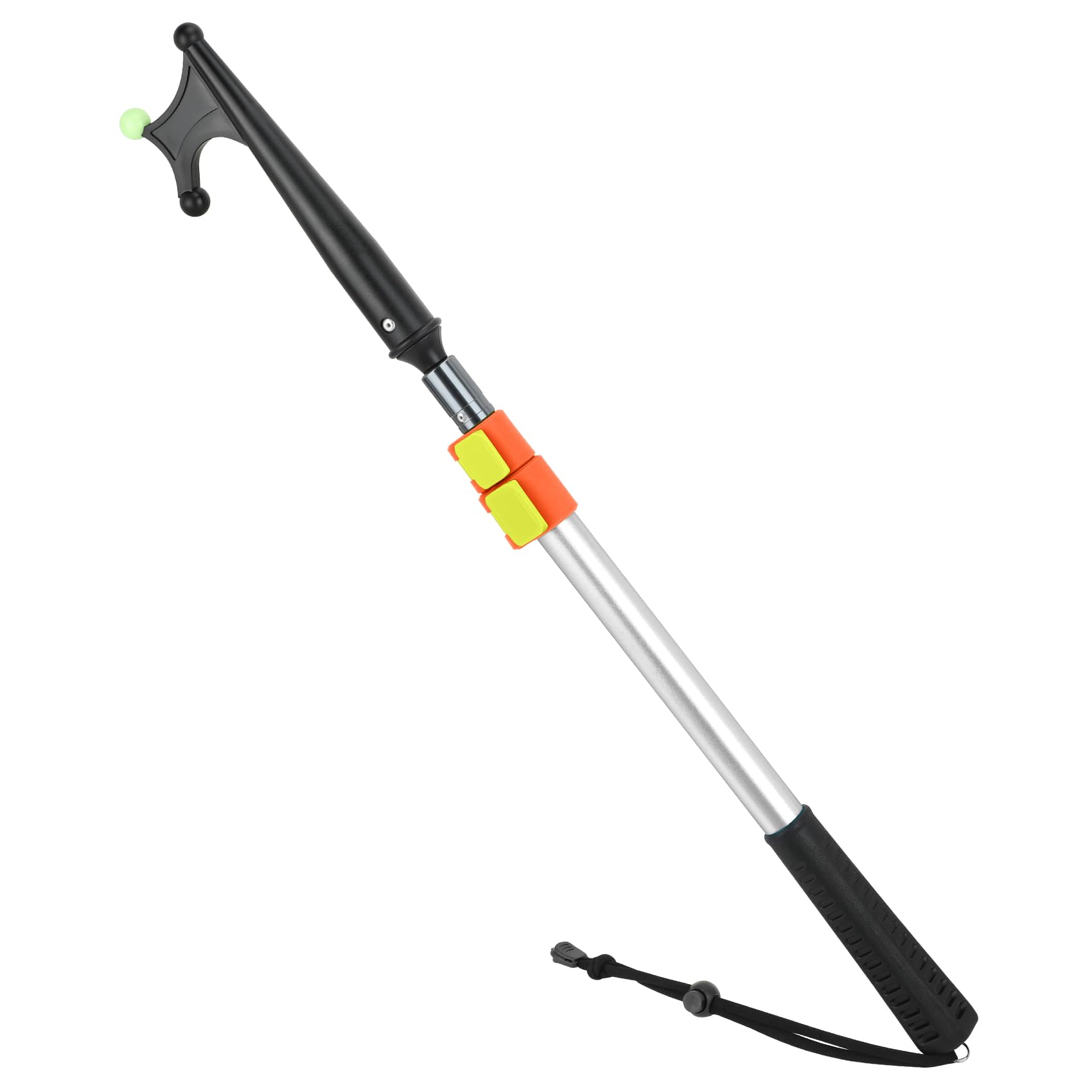 KOMCLUB Gancio telescopico per barca, in alluminio, design luminoso, resistente, resistente, asta di spinta da indossare