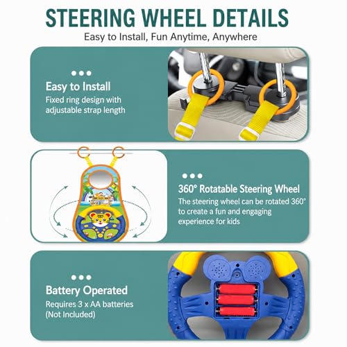 Jouet de volant siège de voiture suspendu pour occuper votre bébé