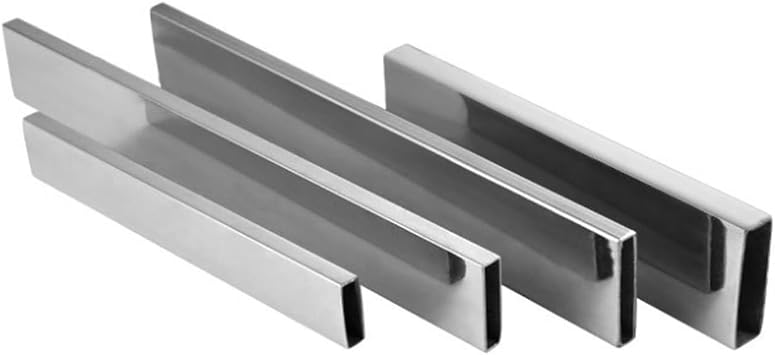 2pcs 304 stainless steel square tube bright surface, length 0.8 inch 20 mm, width 2.4 inch 60 mm, wall thickness 0.06 inch 1.5 mm, total length 19.7 inches 500