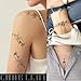 CHARLENT Temporary Tattoos for Women - 49 Pcs Line Leaves Sketch Fake Tattoos for Arm Wrist Leg Body/Realistic/Long Last/Waterproof