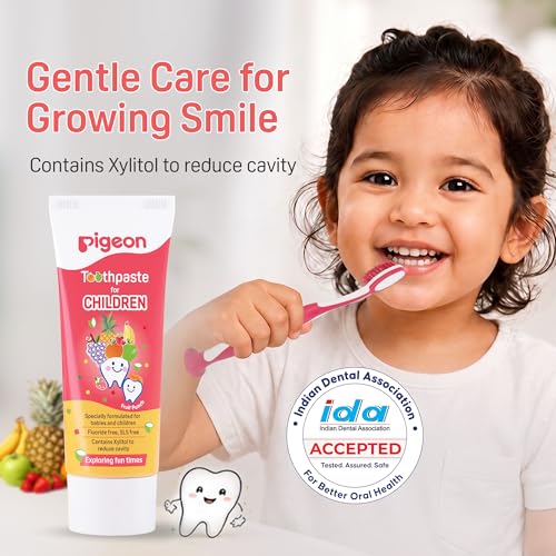 Image of Pigeon Children Cavity Protection Toothpaste Fruit Punch 45 g | Gentle Daily Oral Care for Kids | pH-Balanced Formula | Mild & Kid-Friendly Flavour