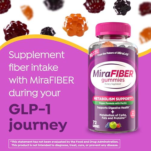 MiraFIBER Gummies, from The Makers of MiraLAX, Vegan Formula, 8g Per Serving, Gut Health for Men & Women, Prebiotic Fiber Gummies for Adults, Mixed Fruit Flavor 72Ct - image 7