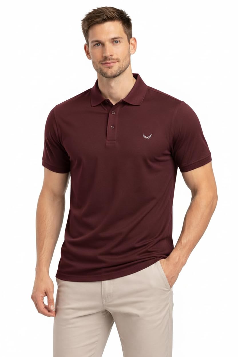 Men's Cotton Rich Solid Polo Tshirt | Collar Tshirts | Half Sleeves | Plain-Regular Fit (Available in Plus Sizes)-picture-17