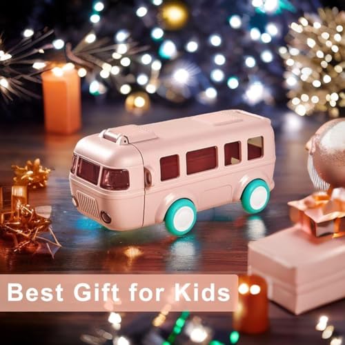 Image of Bus Water Bottle for Kids with Strap, Sipper, and Straw Leakproof, Tritan Water Bottle for School Kids 500ml - Blue,Water Bottle for Girls and Boys (Green)