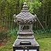 Aloak Asian Solar Zen Pagoda Garden Statue 14 Inch, Outdoor Japanese Lamp Lantern for Home Garden Landscape Décor (14 inch Pagoda)