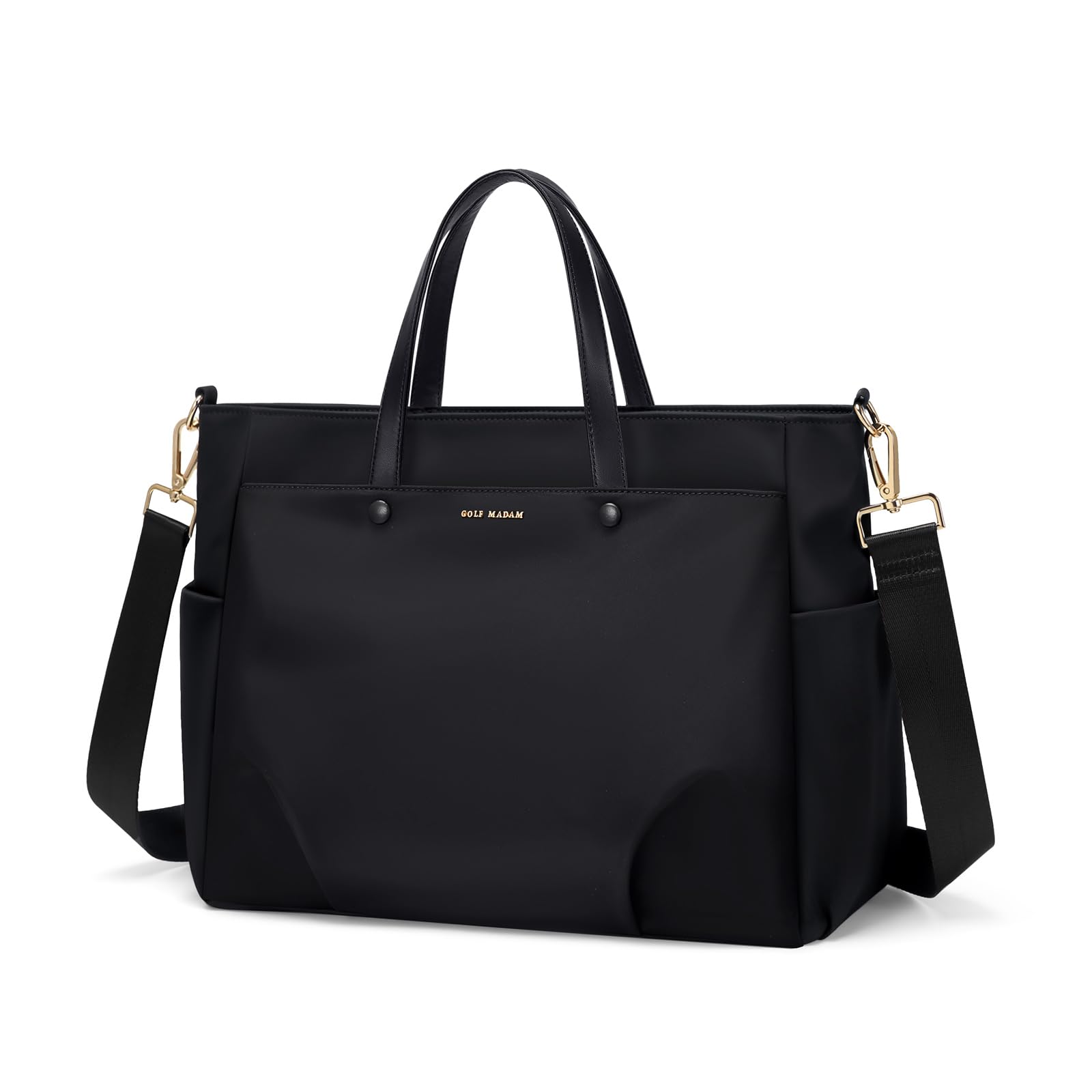 Laptop Shoulder Bag 14 Inch, Computer Shoulder Bag Large Work Tote Bag for Women, Laptop Carrying Case Stylish Handbag for Business Travel (Black)