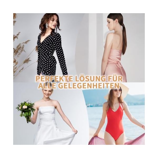 Klebe BH Push Up,Trägerloser BH,Wiederverwendbare Unsichtbar Silikon Rückenfreier BH Haut Freundlich Selbstklebend BH,für Abendkleid Brautkleid Badeanzug und Andere Rückenfreie Kleidung（Cup-Größe: B） – Bild 8