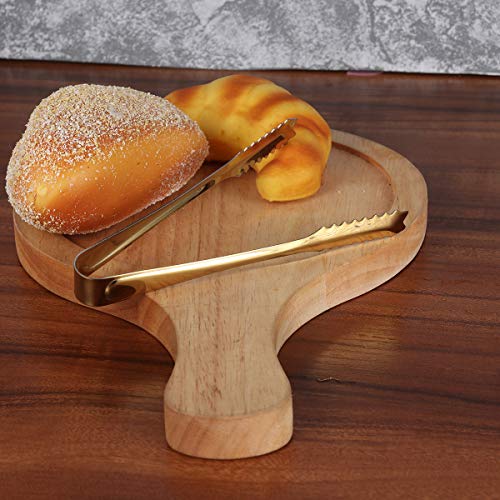 BESTONZON 4 peças de pinças de aço inoxidável de 15 cm, mini pinças de alimentos para servir, pinças