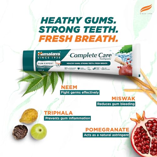 Image of Himalaya Complete Care Toothpaste 80g | For Strong Teeth & Healthy Gums | With Neem, Miswak & Triphala | Herbal Formulation