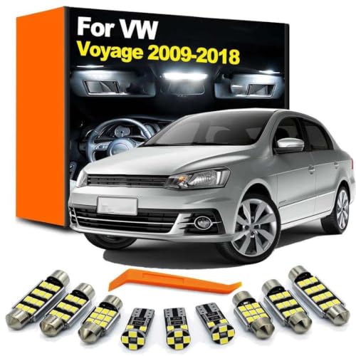 Luces LED para lectura y maletero de VW Voyage 2009-2018: kit interior de 10 unidades