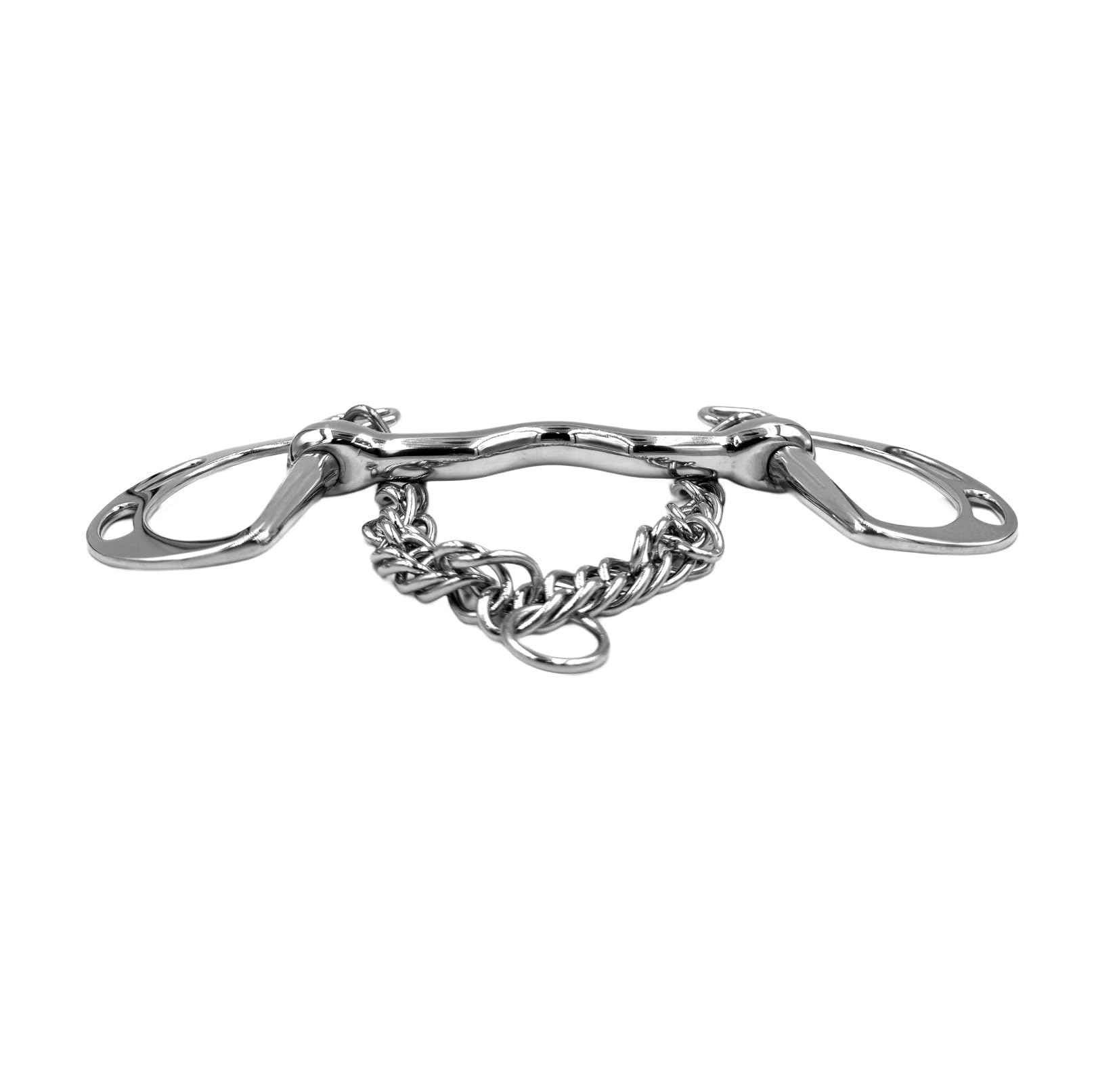 Equine Smile ES0068 Kimblewick Spring Bit Rigid Bar with Slots and Tongue Clearance Satin Stainless Steel Bit Thickness 16 mm (12.5 cm) - Image 3